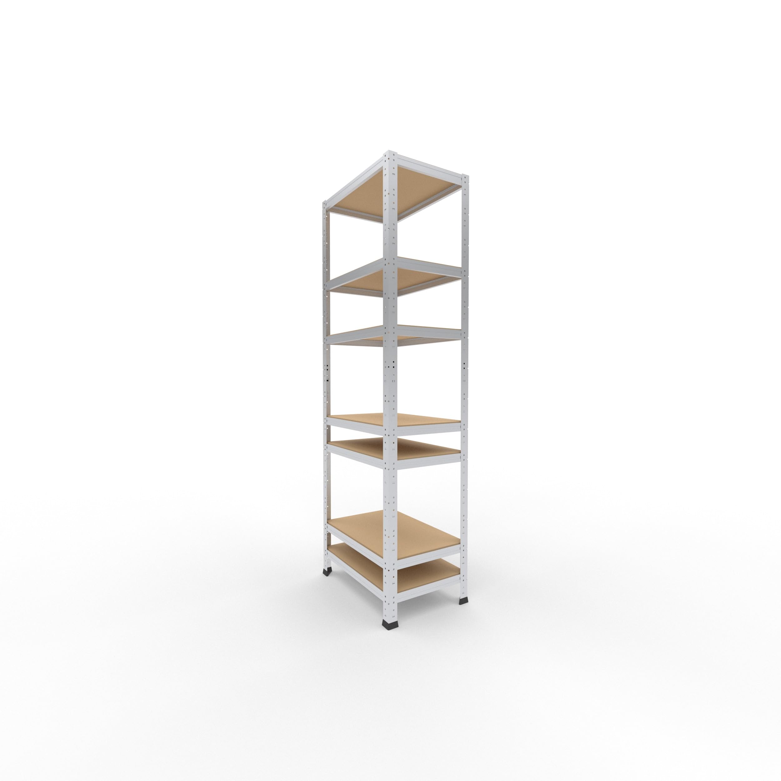shelfplaza Home 180x40x60cm Schwerlastregal verzinkt mit 7 Böden x 125kg | Kellerregal · Lagerregal · Metallregal · Regale für Kellerraum · Steckregal · Abstellraum Regal