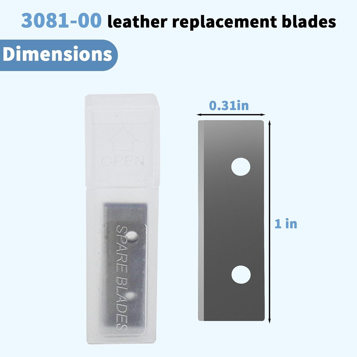 3081-00 Leather Replacement Blades for Tandy Leather Leather Strapcutter, Strapcutter Replacement Blades 20 Pack