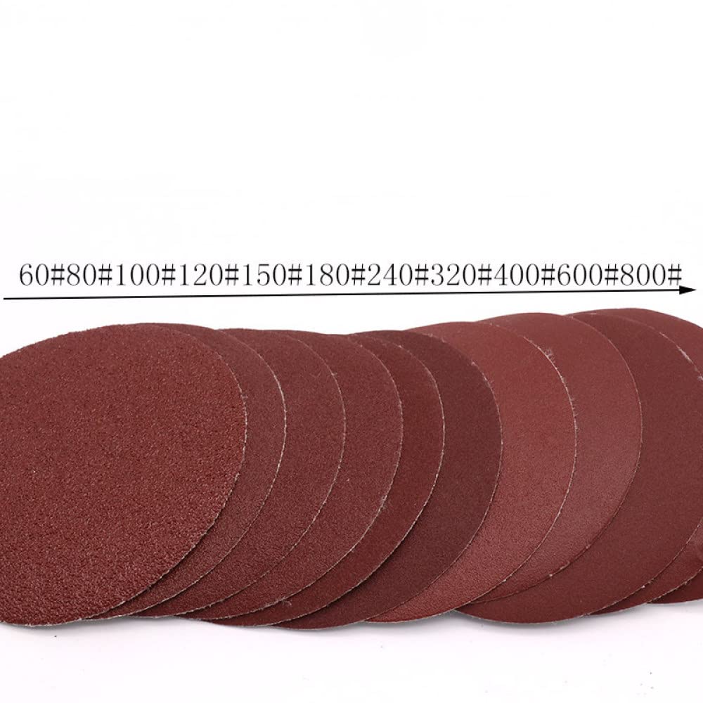 120 discos de papel de lija flocado en seco de 4 pulgadas, grano 60-1000, madera y más, hojas de lija con gancho para pulir y moler (240, 10 unidades (4 pulgadas)