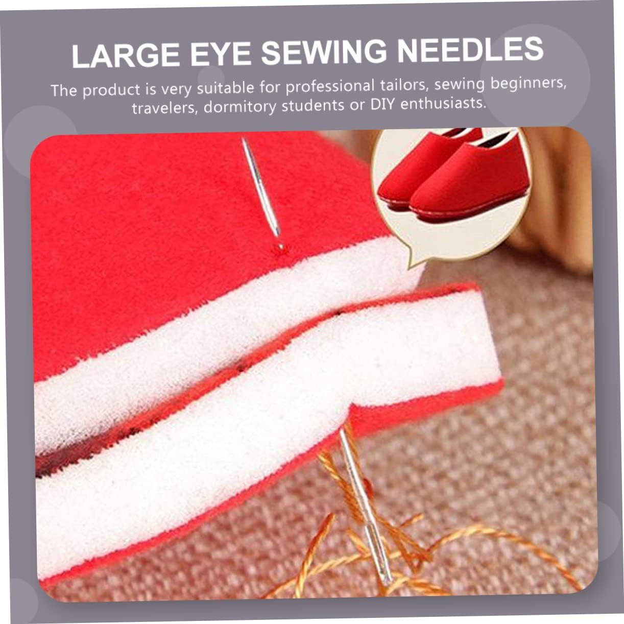 Anneome 10sets Needles Stainless Steel Sewing Needles for Handcraft Embroidery Includes Each for Knitting Sewing and Decorative Stitching