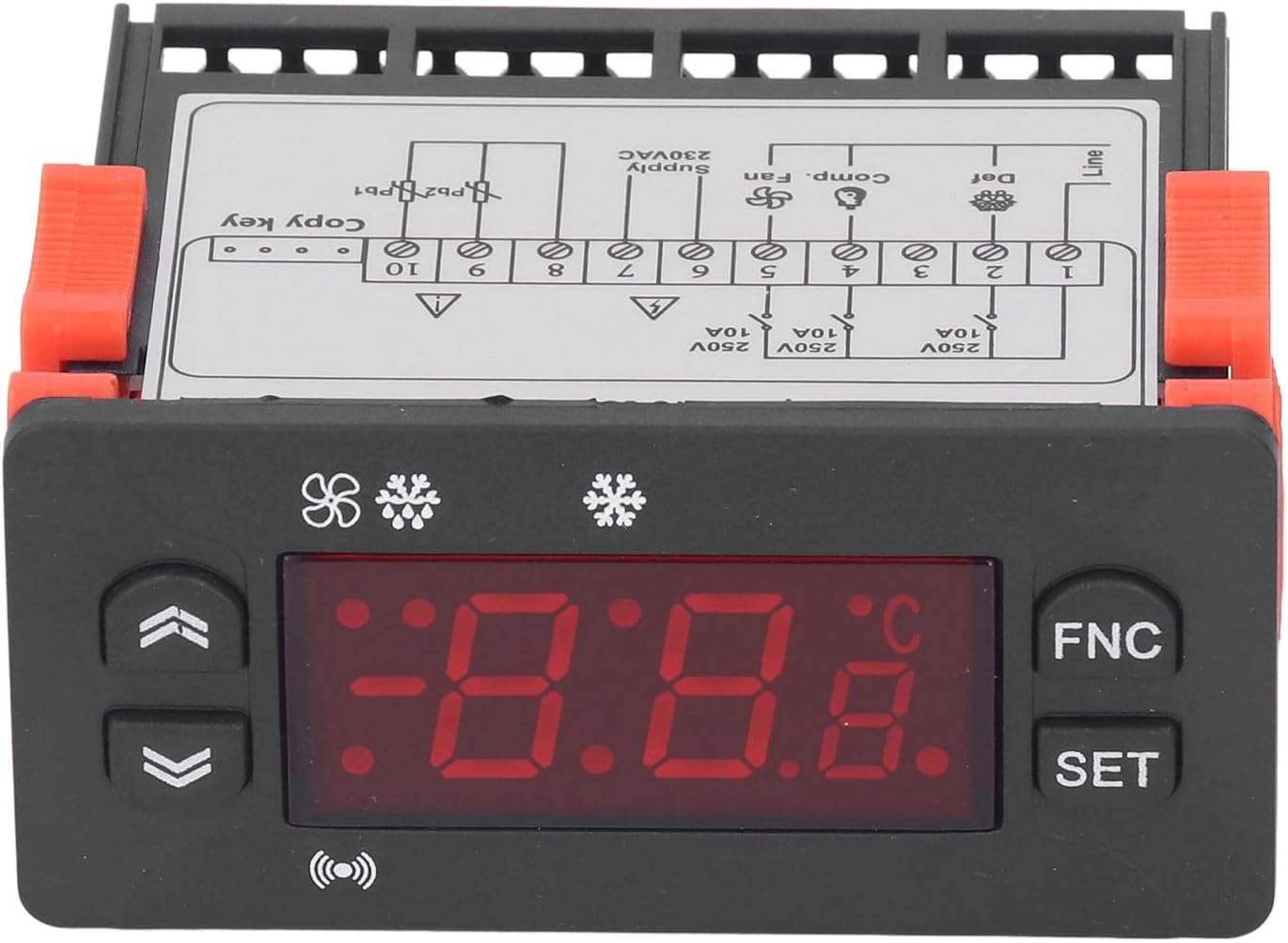 Digital Tempeartur Controller AC 220V Temperature Calibration Thermostat Controller for Refrigerator and Cooler, with Sensor Probe