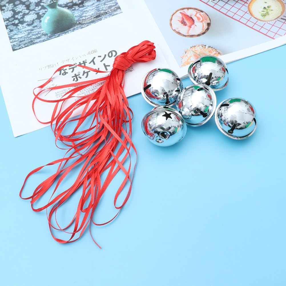 10 Pcs Ribbon Bells Jingle Or ments Decorations Craft