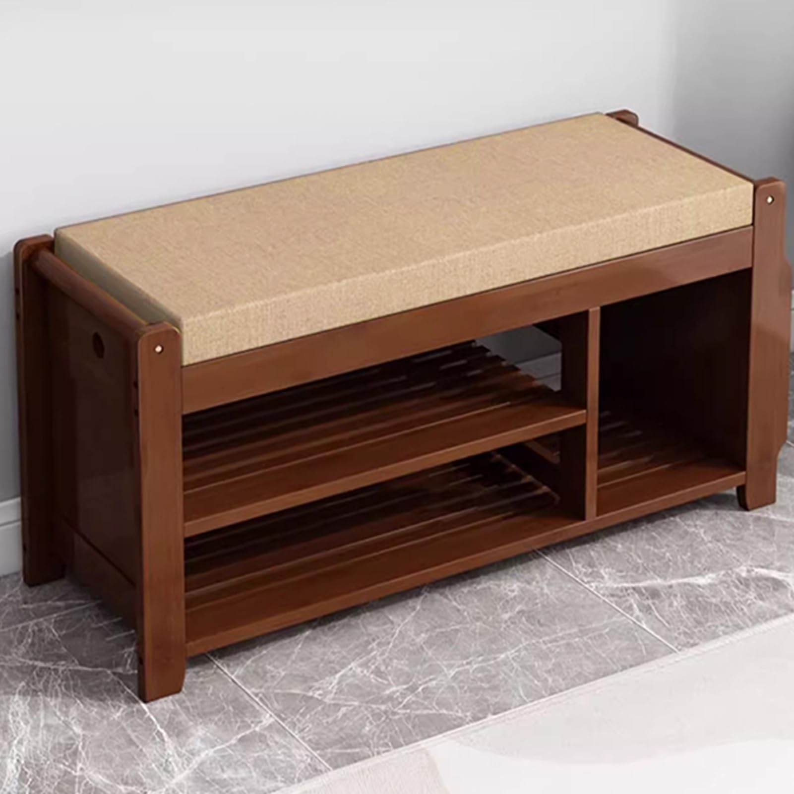 Placard et banc de rangement à chaussures pour optimiser les petits espaces d'entrée