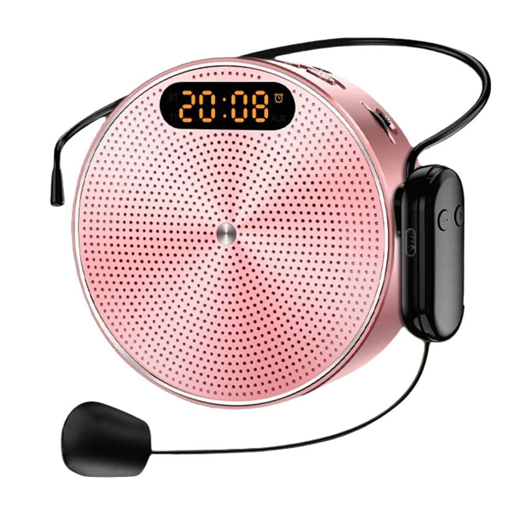 Altoparlante con Orologio Cablato/Wireless Altoparlante Portatile Bluetooth Altoparlante con Microfono Dedicato per Guida Turistica per Insegnanti