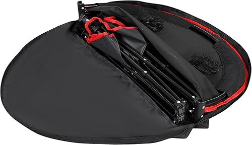 Miniatura 7 de SUPER DEAL Mesa de picnic plegable portátil con bolsa de almacenamiento y 4 portavasos, mesa redonda de playa para acampar al aire libre de 2