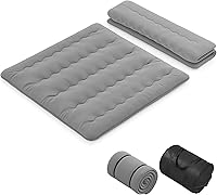 Vista 20 de KOMFOTT Colchón japonés de suelo, colchón futón enrollable de 4 pulgadas con funda lavable y bolsa de almacenamiento, colchón portátil