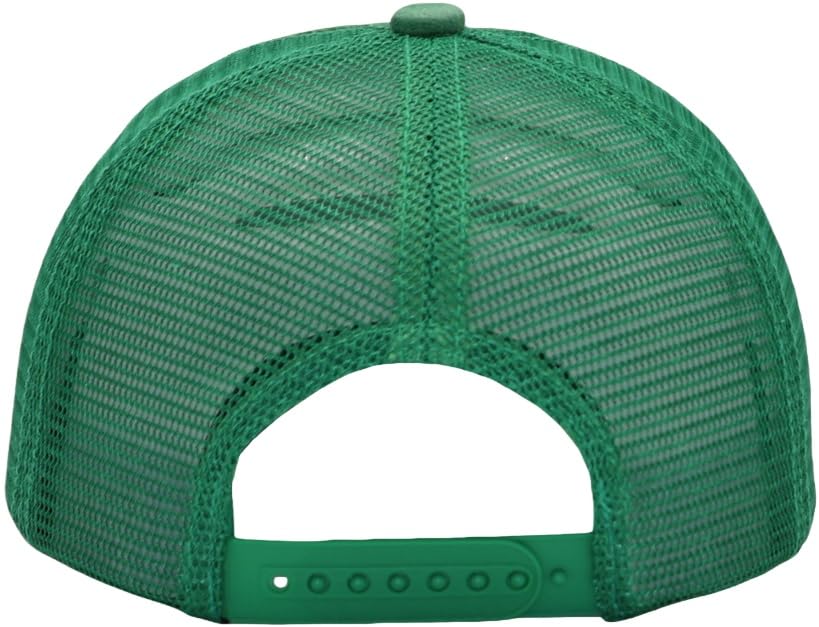 Image of Washed Cotton Trucker Hat, Soft Mesh Baseball Cap with Adjustable Snapback