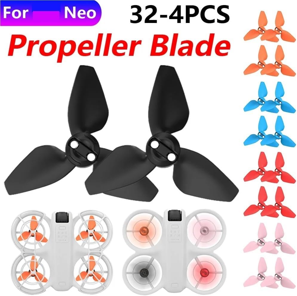 8-2Pairs Propeller for Neo Handheld Flight Camera Colorful Paddle Lightweight Wing for NEO Handheld Drone Accessories(Orange-4pcs) image 4
