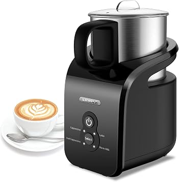 KIDISLE Detachable Electric Milk Frother and Steamer, 4-1 Hot & Cold Milk Foam Maker and Warmer Heater for Chocolate, Lattes, Hot and iced Cappuccinos