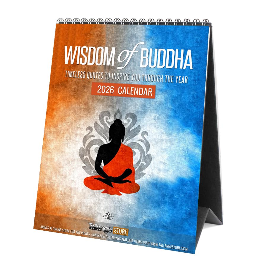 Image of Tallenge - Wisdom of Buddha - 2026 Desk Calendar - 6 x 9 Inches for Home & Office (Paper, Desk Calendar)