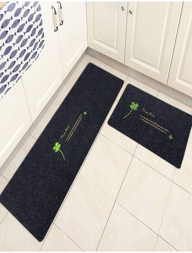 "Kutis 2 Pieces Modern Anti Slip Kitchen Floor Mats 120 x 40 and 60 x 40 cm"
