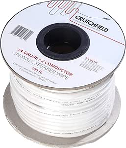 Amazon.com: Crutchfield 14 Gauge in-Wall 2 Conductor Wire, 100 Foot ...