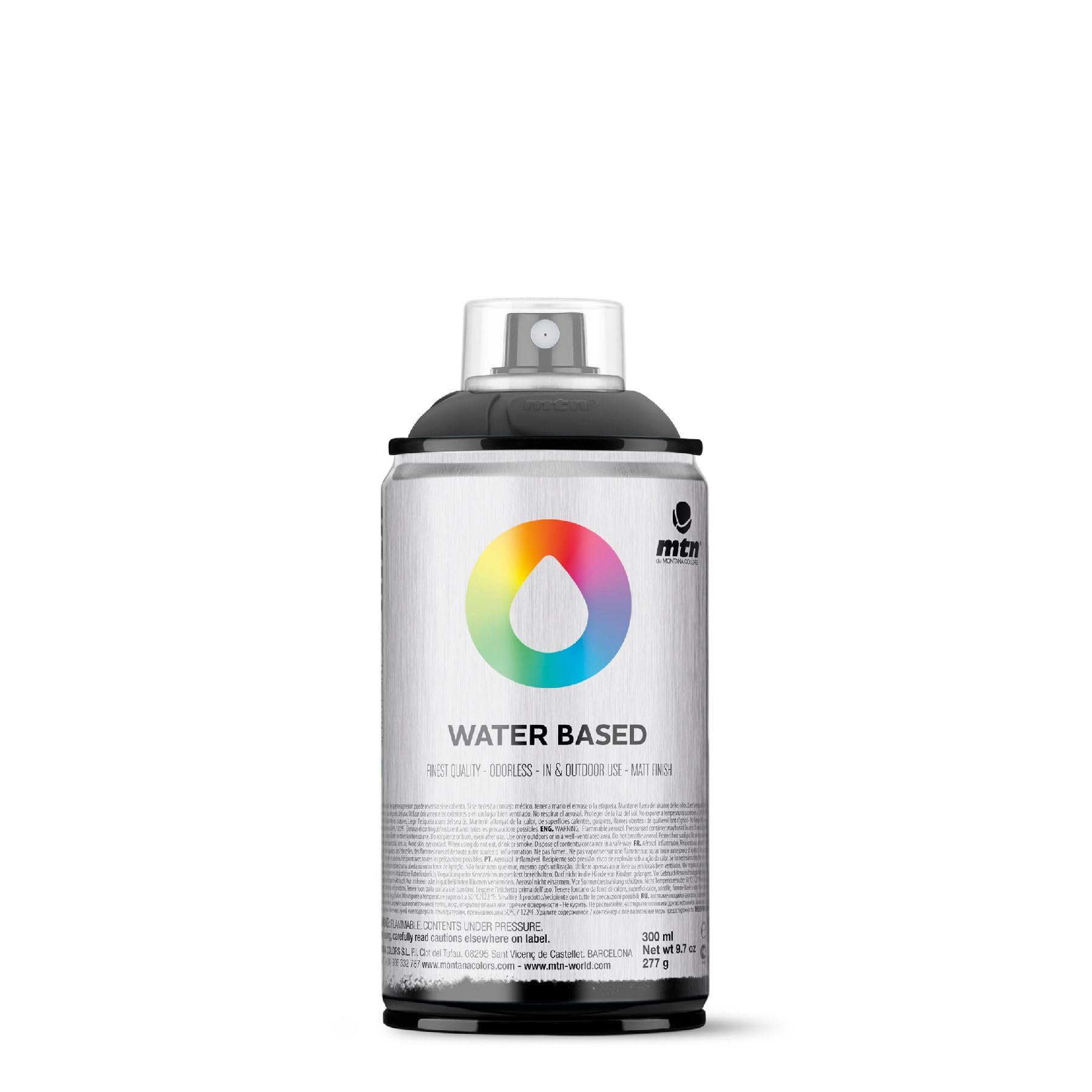 MontanaMTN Spain Water Based Spray Paints 300ML (Grey) - Carbon Black