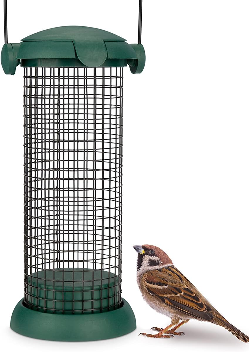 WILDLIFE FRIEND I Dispensador de alimento para pájaros WILDLIFE FRIEND I - Easy Click & Fill - dispensador de alimento para Cacahuetes sin óxido
