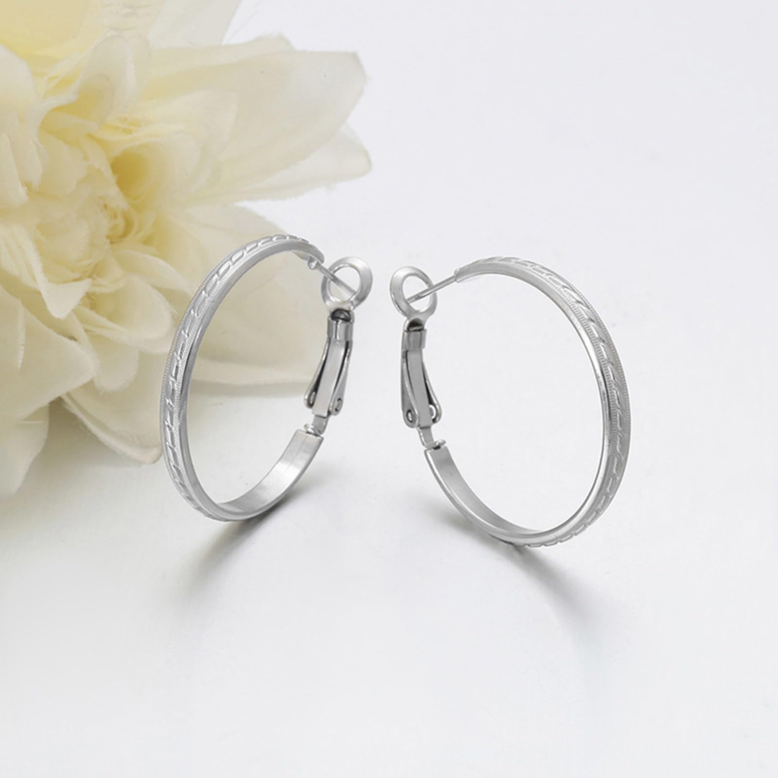 9K/14K/18K Weißgold/Platin Ohrstecker Ohrringe Damen