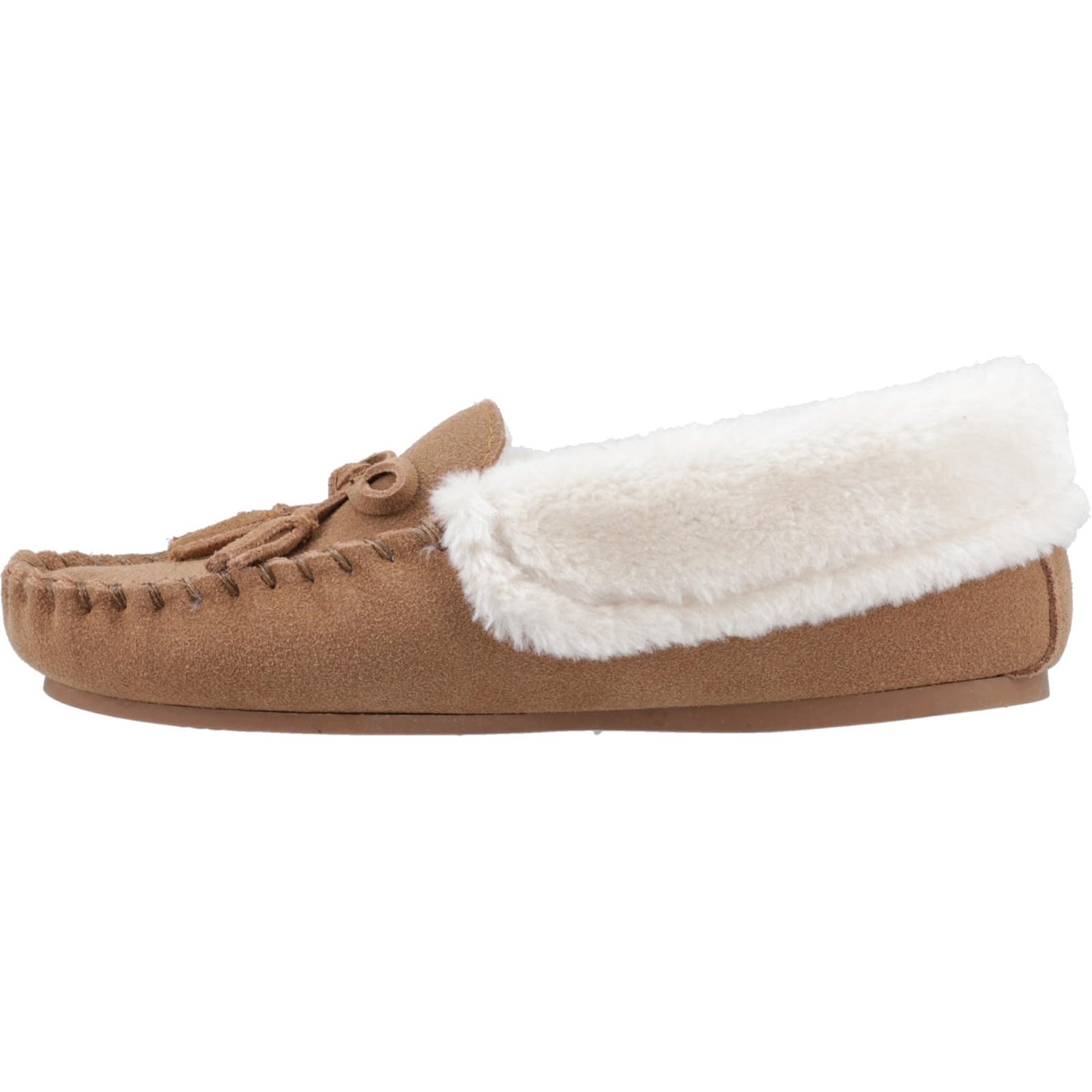 Hush Puppies Female Agnes Fur Slipper, Tan, 6