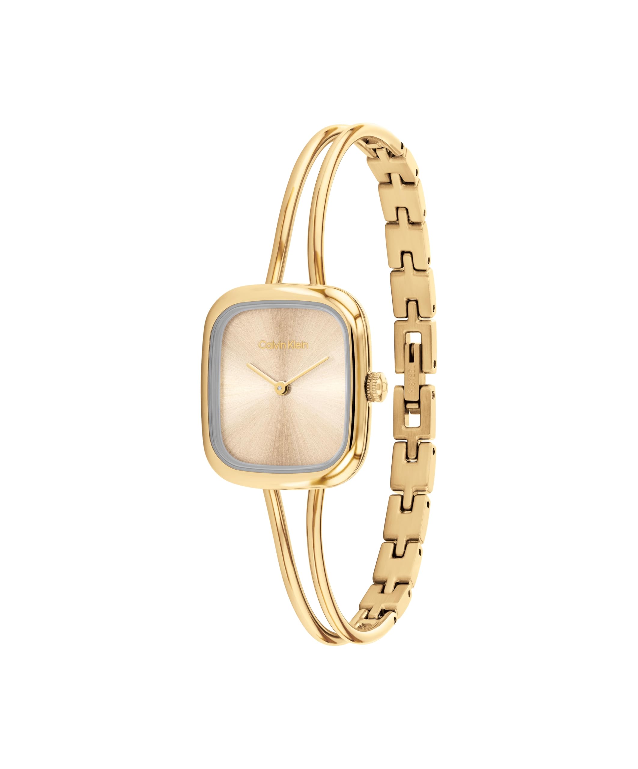 Calvin Klein Orologio con Movimento Al Quarzo A Due Lancette da Donna Collezione CK ADORE con Cinturino in Acciaio Inossidabile - Disponibile in version Oro, Oro Rosa o Argento
