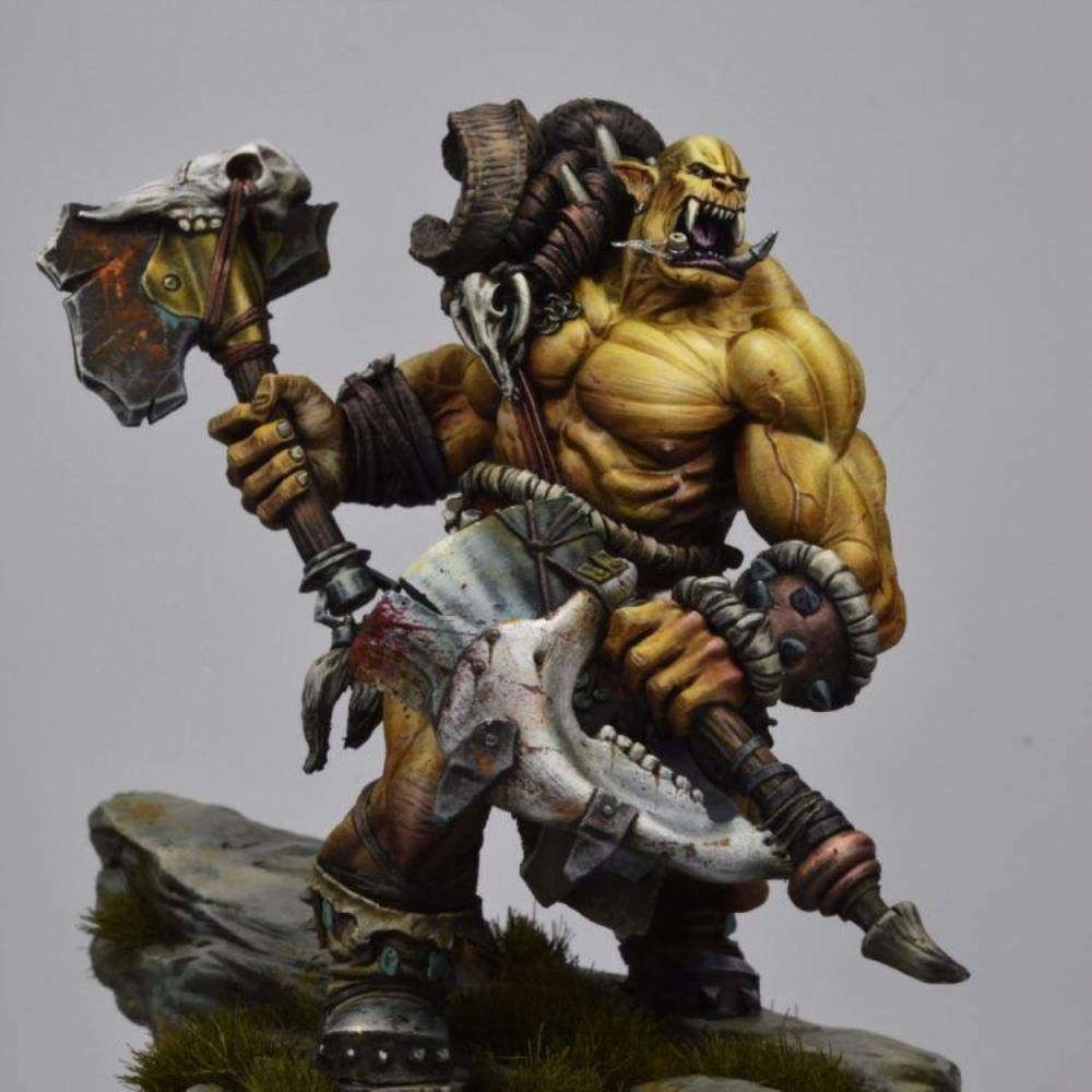 1/24 75 Mm Antiguo Orco Templario con Base Grande 75 Mm Kits De Modelo De Figura De Resina En Miniatura Gk Sin Montar Sin Pintar