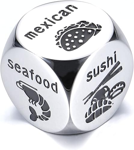 Dados de decisión de alimentos, regalos de aniversario para novio, novia, regalos de cumpleaños para mujeres, hombres, parejas, regalos para marido,