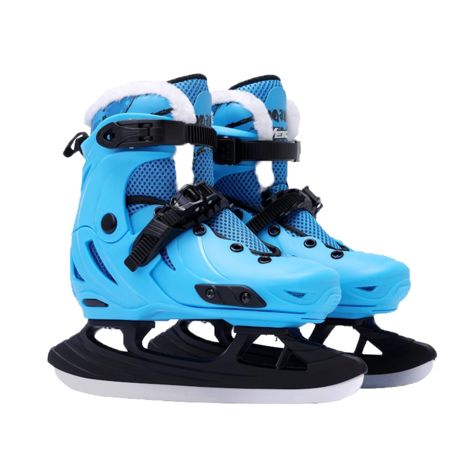 Patins de Hockey sur Glace Junior Patins à Glace réglables Patins À Glace avec Système De Laçage Rapide Et Boucle À Poussoir pour Une Utilisation en extérieur et sur Les patinoires