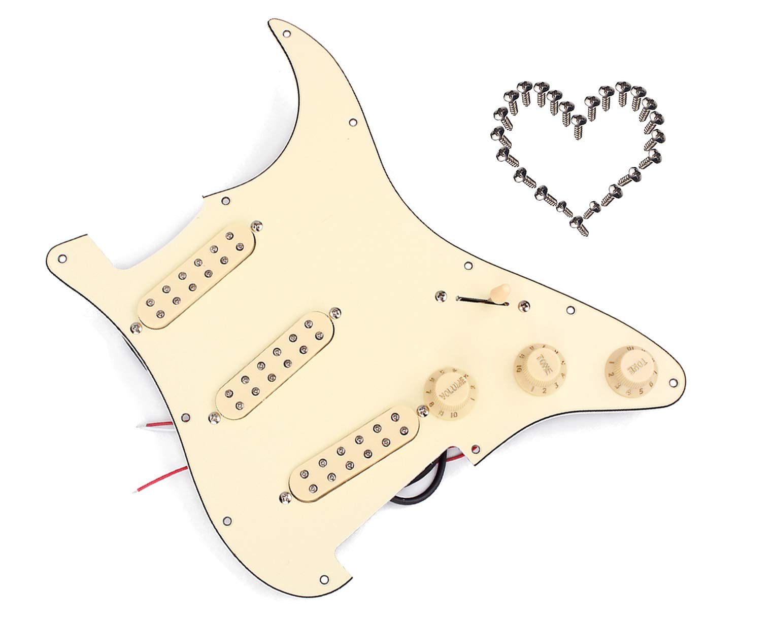 Buy Prewired Strat Pickguard Loaded SingleCoilSized Humbucker Pickups