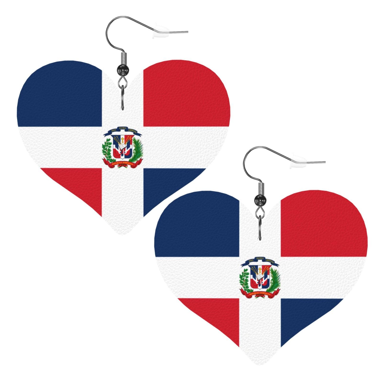 Fashion Art Leather Heart Earrings For Women, Double-sided Earring, Heart Dangle Drop Earrings, Art Earrings Jewelry For Beach Party Gift