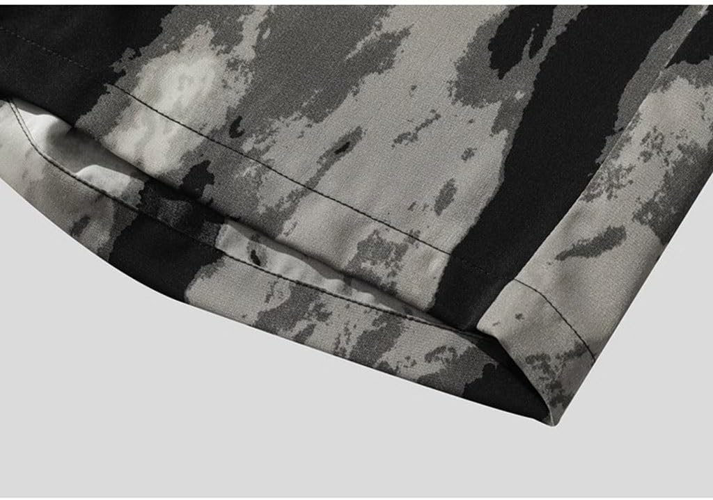 Men's Dye Dye Beach Shorts, Casual Two Part Slim Loose Pants