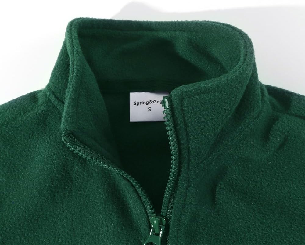 Spring&Gege Kids Lightweight Polar Fleece Jackets Boys Girls Soft Full-Zip Outwear - Image 3