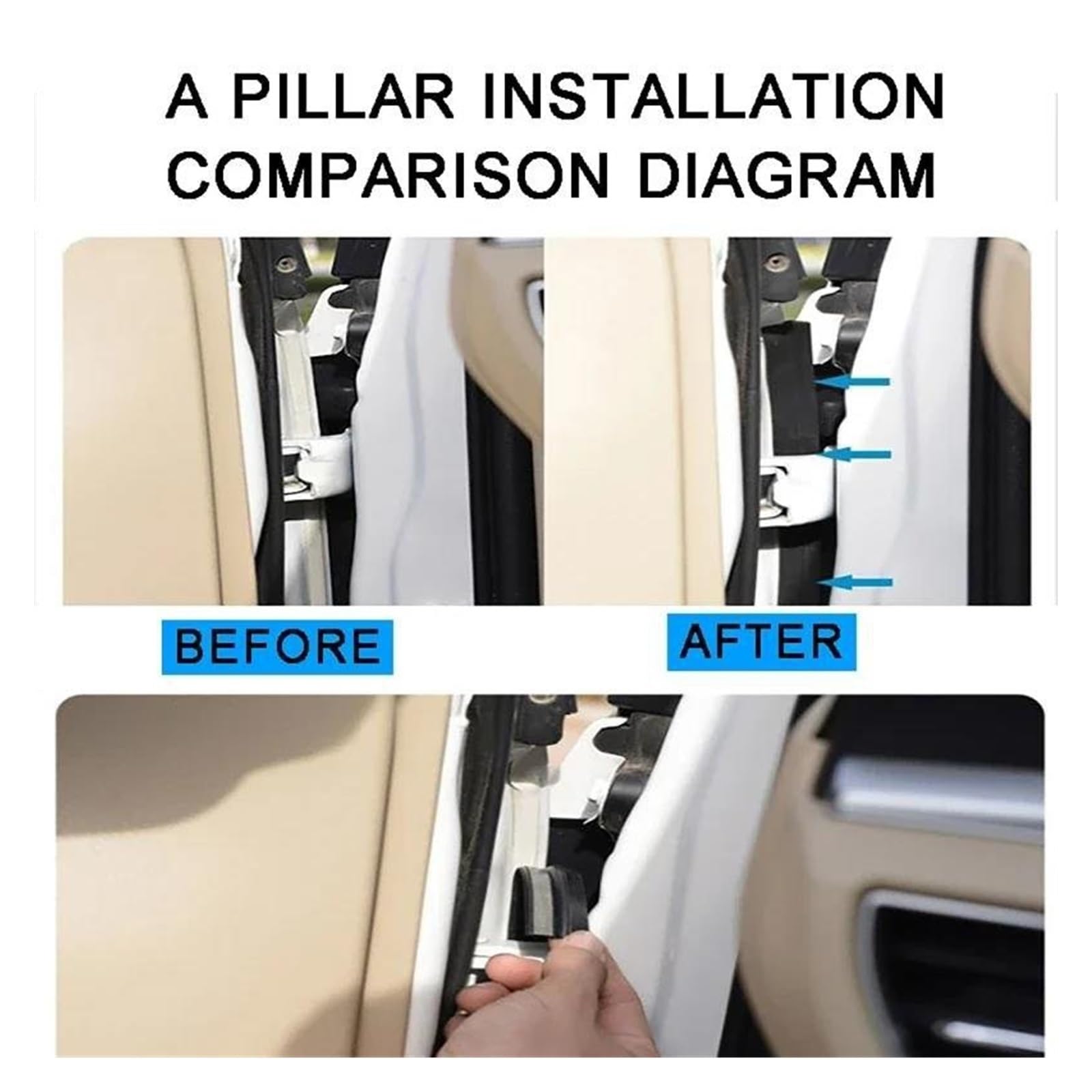 Guarnizione Porta Auto 11 pz Pieno Auto Porta Strisce Sigillanti Modanatura Gomma Guarnizioni di Isolamento Acustico Per Tesla Per Model 3 Y Tronco guarnizioni delle porte Guarnizioni per auto