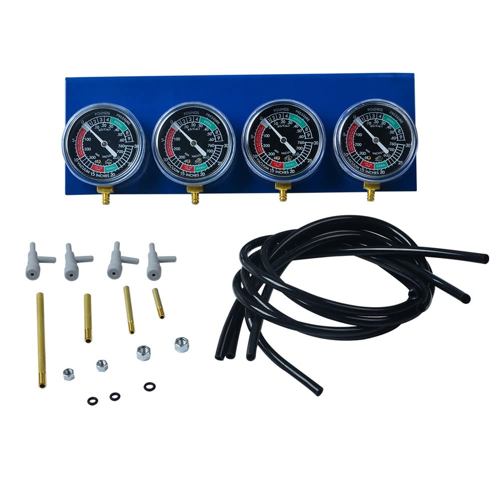 Karlak Vergaser Synchronisierer,4-Zylinder-Vergaser-Synchronisierer-Kit Vakuummeter Balancer Sync-Ausgleichsmessgeräte für Motorrad-Motorrad-Vergaser