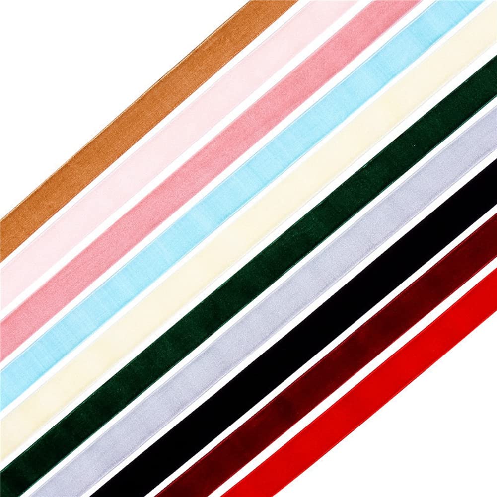 1 pezzo 5 iarde 10 mm Nastro di velluto fatto a mano per decorazioni di matrimoni e feste, per confezioni regalo, fiocchi per capelli, cuco e craft, San Valentino | SHEIN ALIA