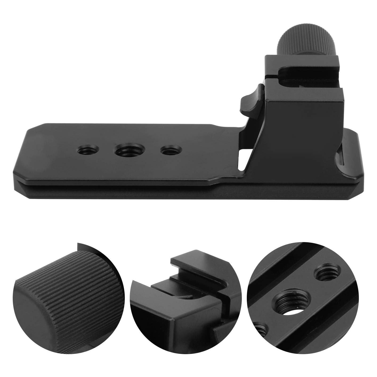 Lens Collar Replacement Foot, Aluminium Alloy Tripod Mount Ring Stand, 1/4 Inch and 3/8 Inch Thread Base Foot Base Fit for FE 200?600