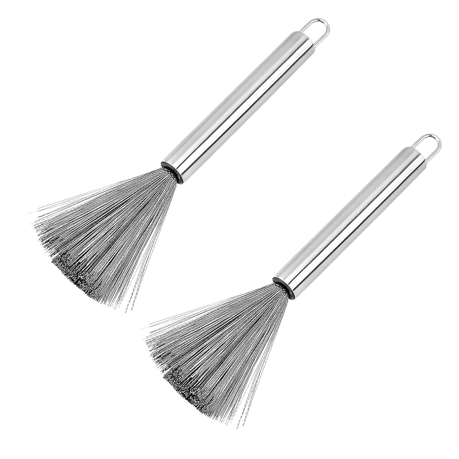 UTTARZONE Steel Scrubber Brush with Handle, Pot Scrubber, Wok Brush, Pan Scrubber, Dishes Scrub Brush, Steel Wool Scrubbers for Cleaning Dishes (Pack of 2)-image-32
