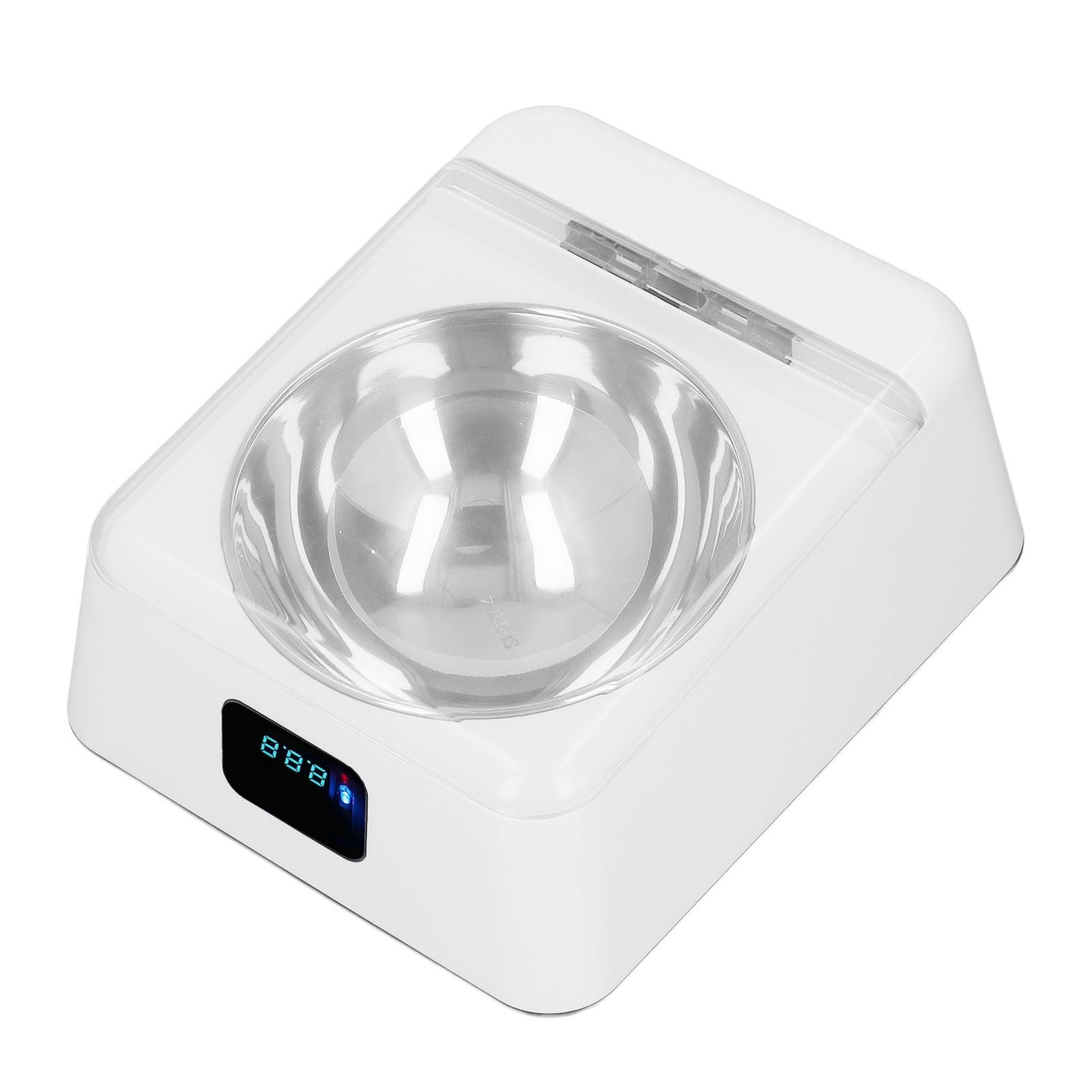 Acouto Pet Smart Feeder Automatische Abdeckung Schüssel mit Infrarot-Sensor, 350 ml, geeignet für kleine, mittelgroße Haustiere, Edelstahl-Material