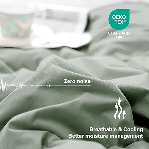 Vista 28 de Edredón ligero gris refrescante, relleno de edredón para todas las estaciones, transpirable, tamaño individual, ropa de cama de verano de microfibra