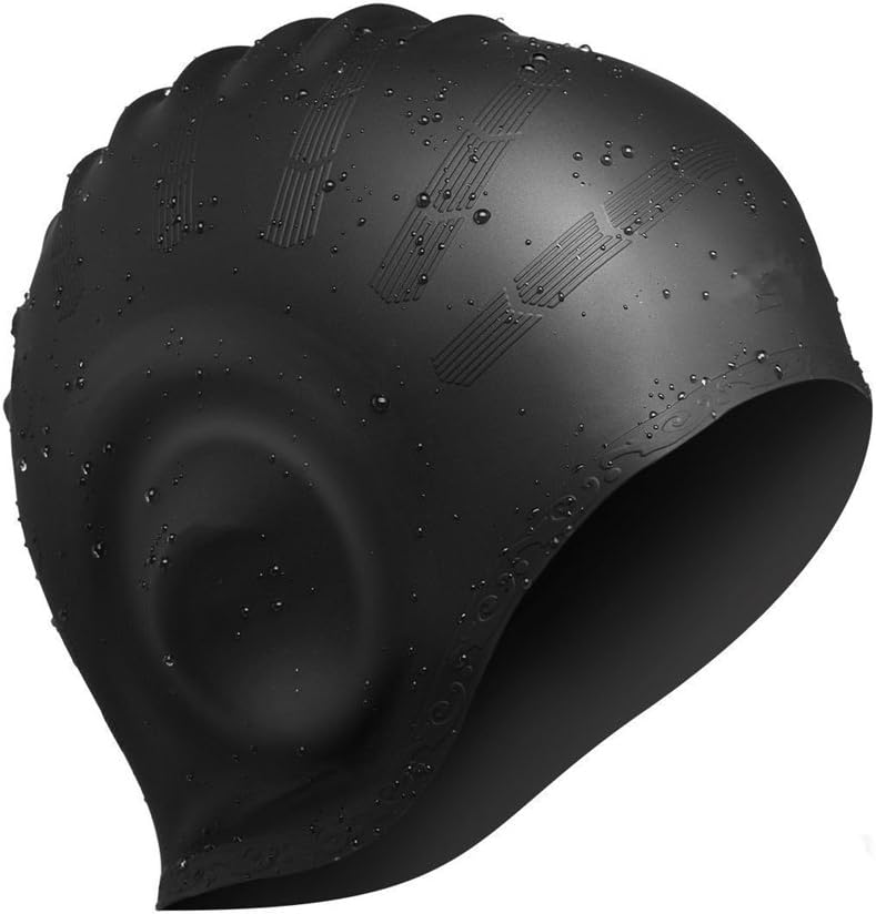 Swimming Cap, Waterproof Silicone Unisex Swimming Hat Long Hair Hat