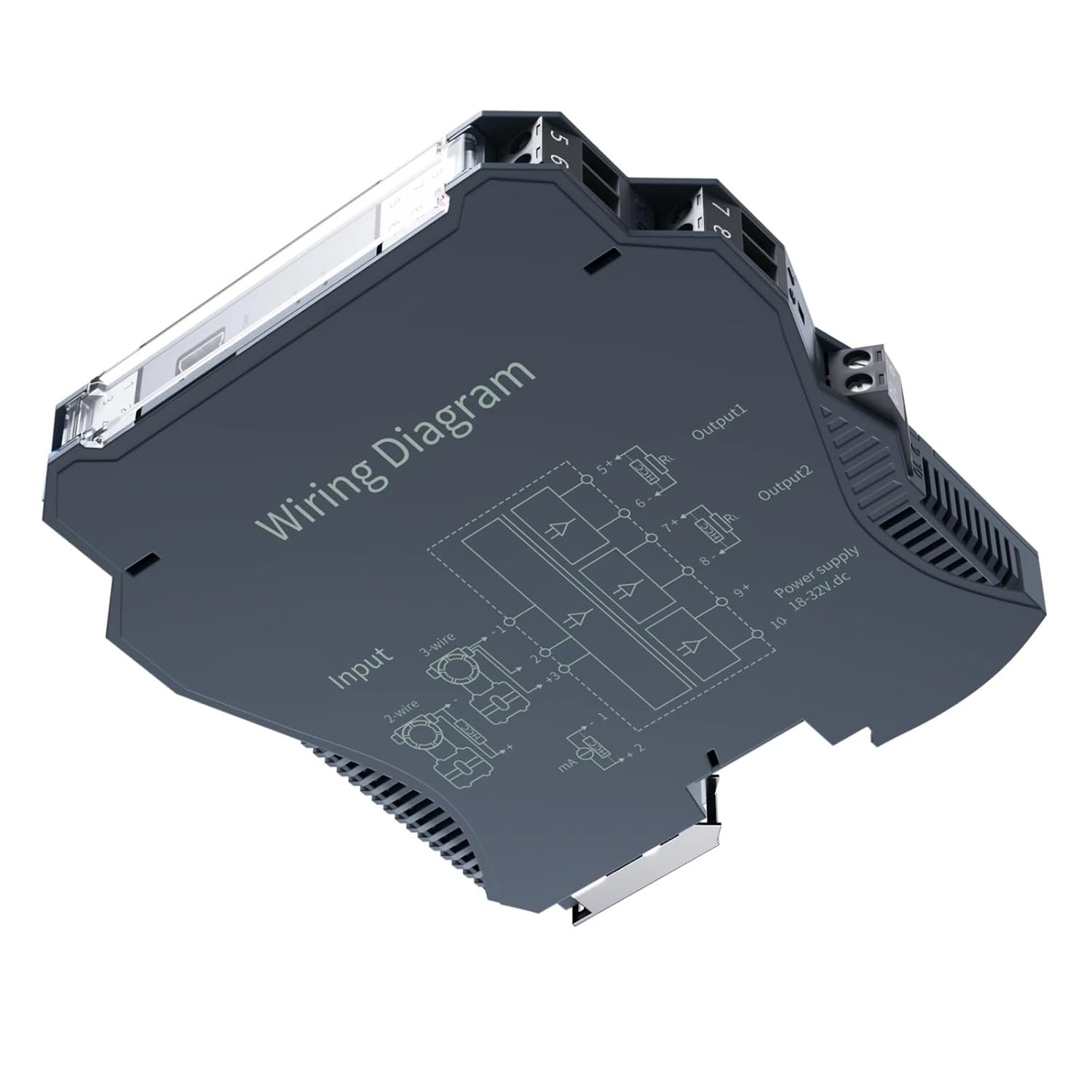 Analog Signal Isolator 4-20mA 0-10V 0-5V DC Converter 0-10mA 0-20mA(Input 0-10V,Output 1-5V)