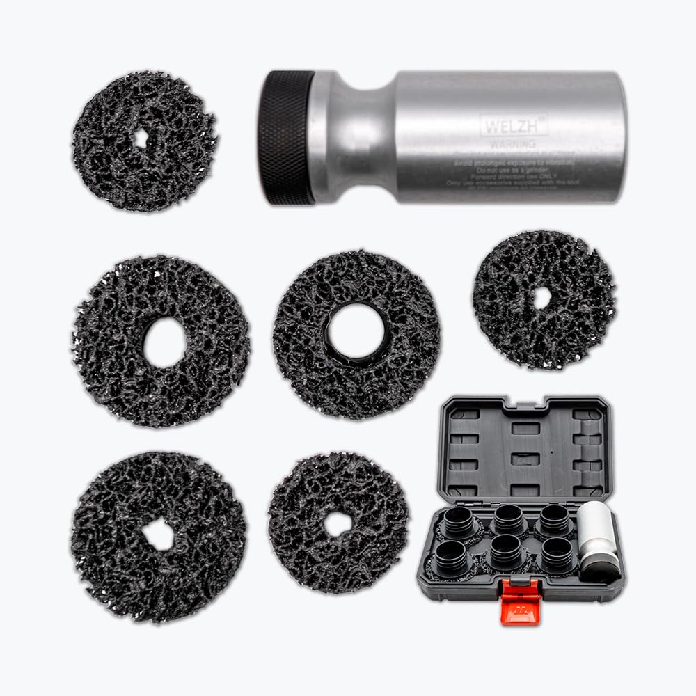 Kit de molienda de limpieza de pernos, 7 piezas para cubos de rueda HGV, herramienta eléctrica compatible con ajuste universal, discos de varios tamaños de hasta 28 mm, limpiador profesional de