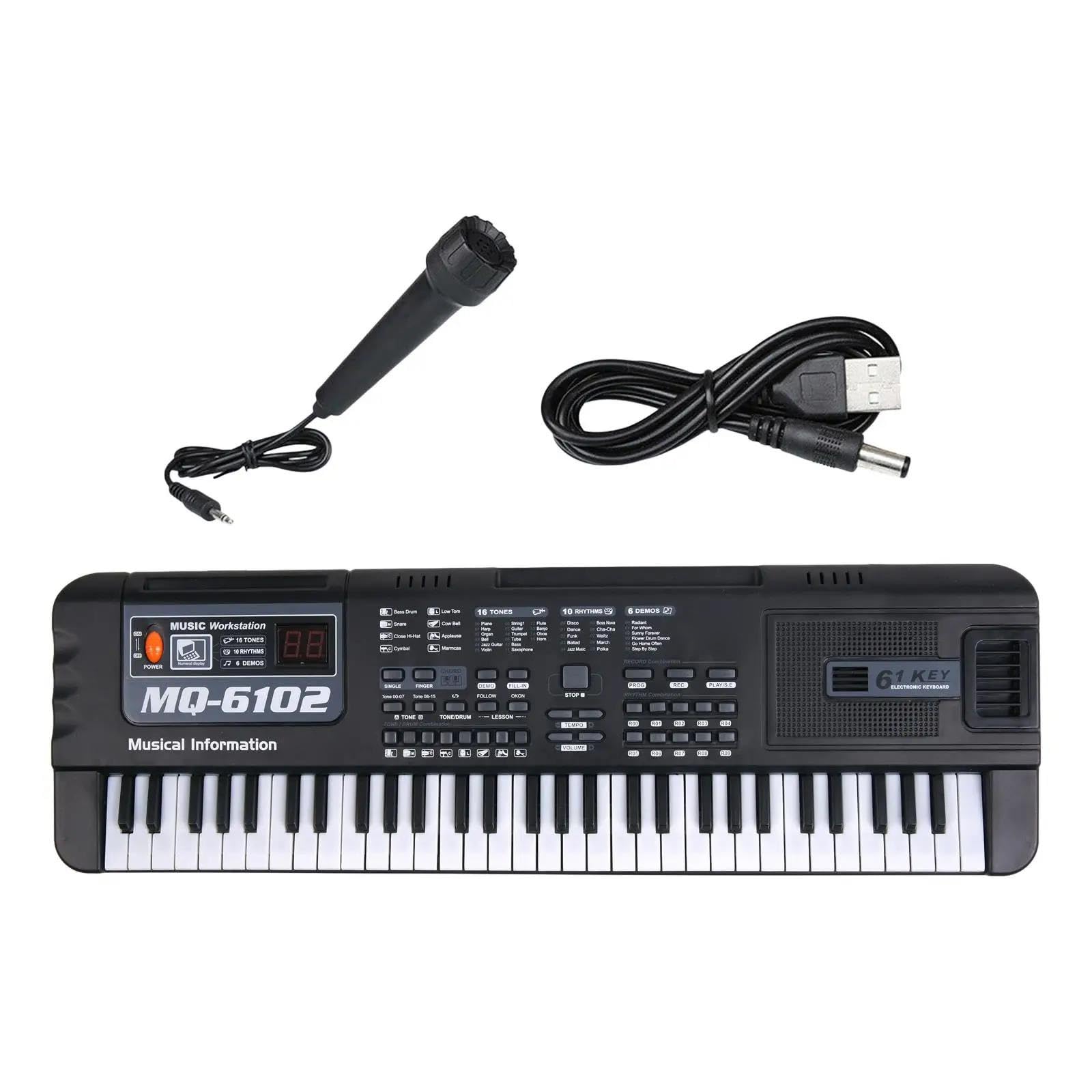 Pianino Elektroniczne 61 Klawiszowe Pianino Elektroniczne Klawiatura Cyfrowa Praktyczna Profesjonalna Wydajność