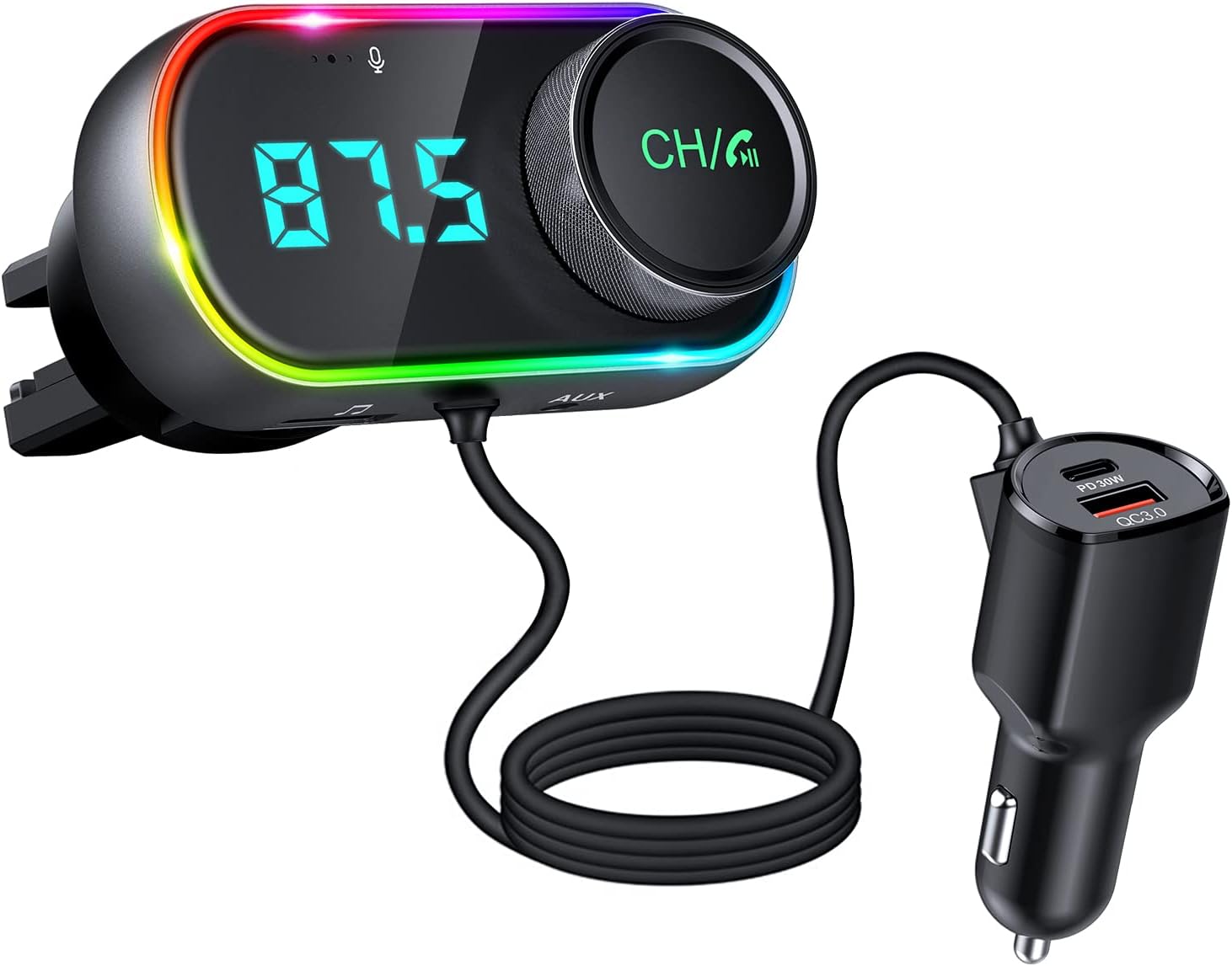 ORIA Bluetooth FM Transmitter, Bluetooth 5.0 Auto Adapter UKW