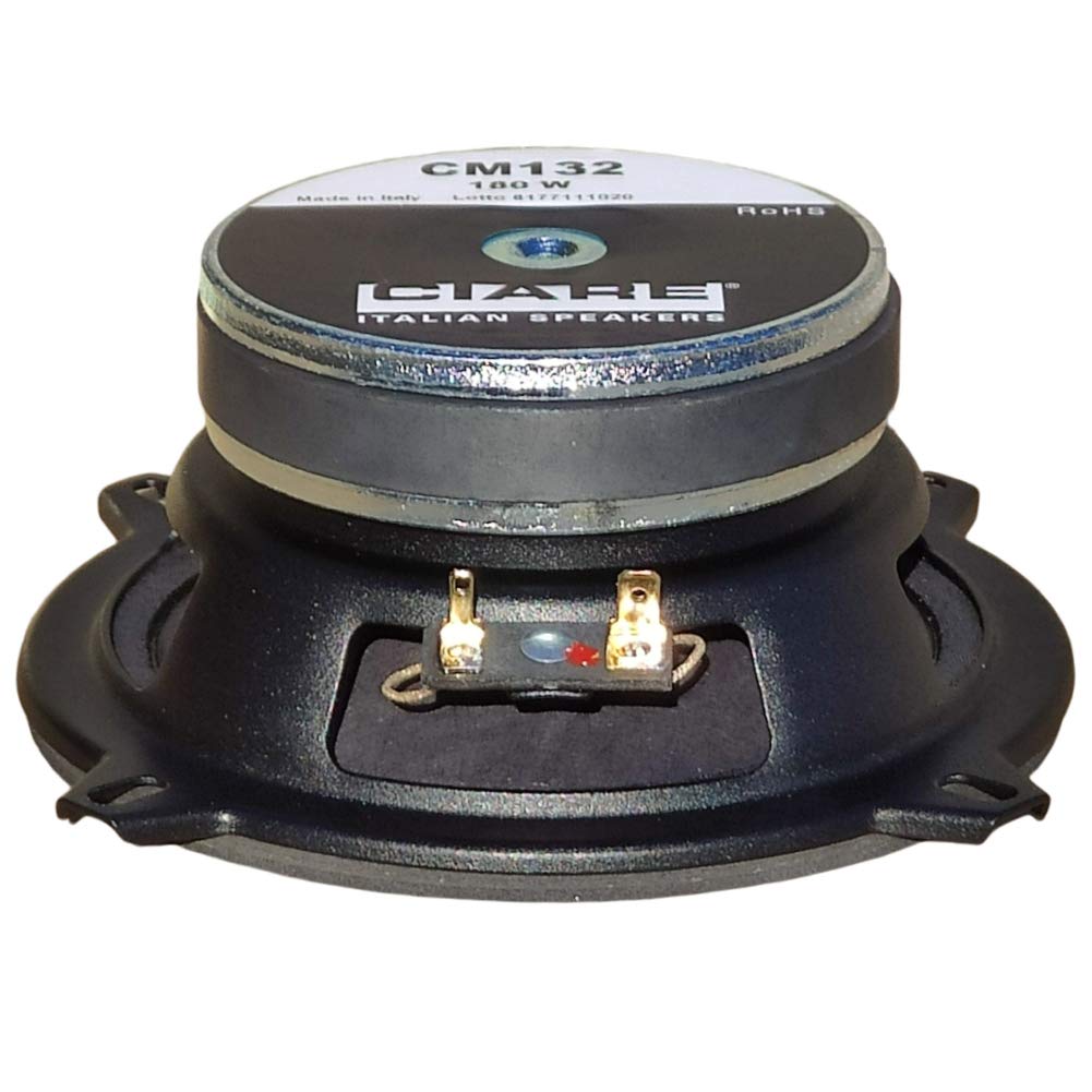1 MIDRANGE CIARE CM132 CM 132 altoparlante da 13,00 cm 130 mm 5" da 90 watt rms e 180 watt max con impedenza 4 ohm sensibilità 90 db per auto, 1 pezzo + 5 adesivi omaggio