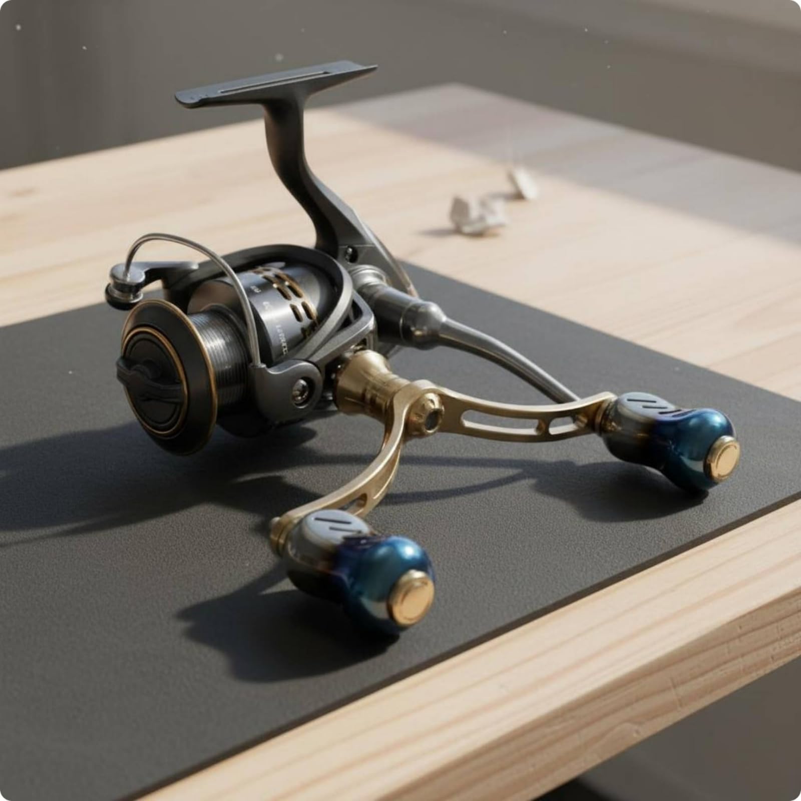 para Carrete de Pesca Brazos Dobles Aluminio Diseño CNC Compatible con Modelos Japoneses y Nacionales Adecuada para Pesca Deportiva Aficionados