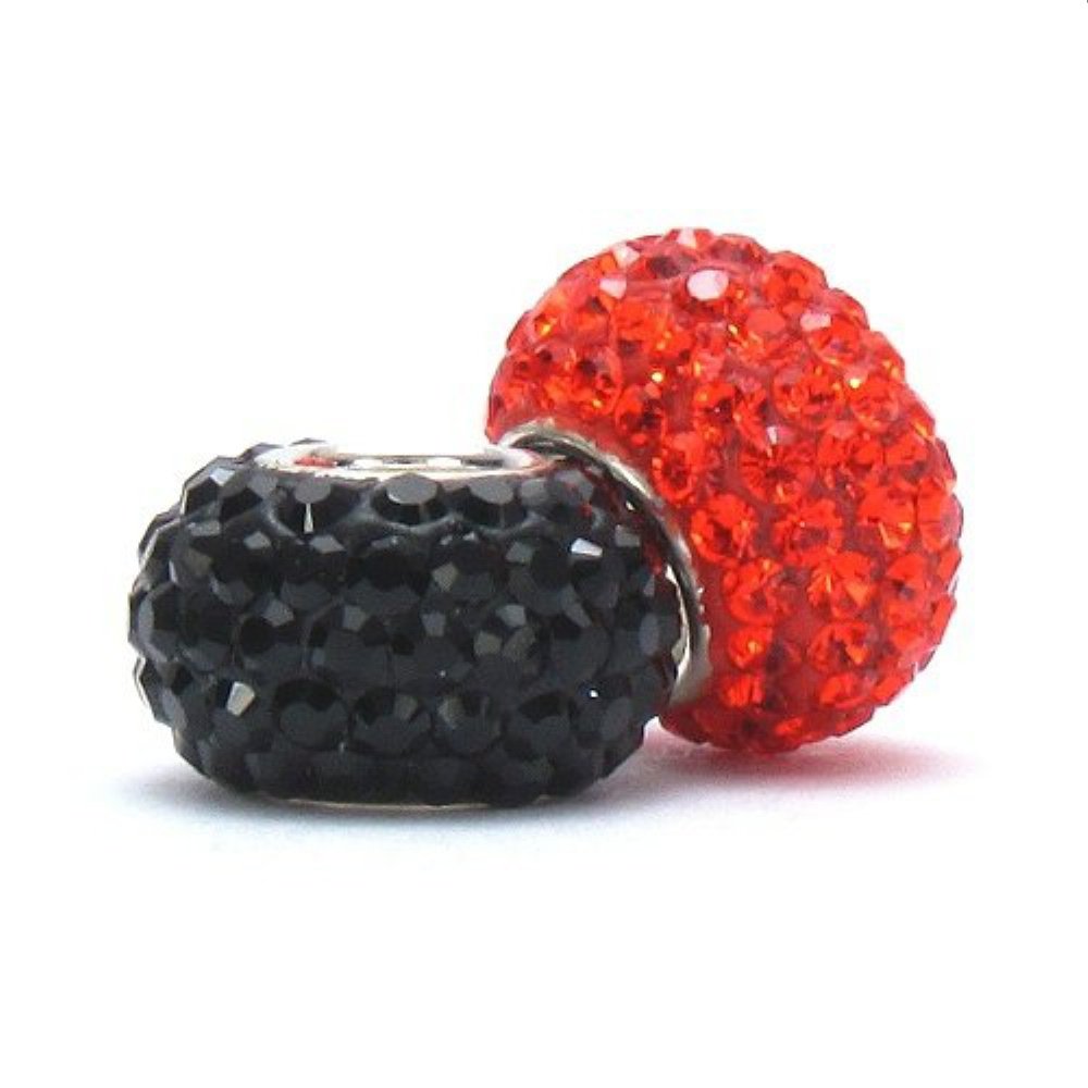 Bella Fascini Set Of Orange And Black Crystal Pave Desertcart