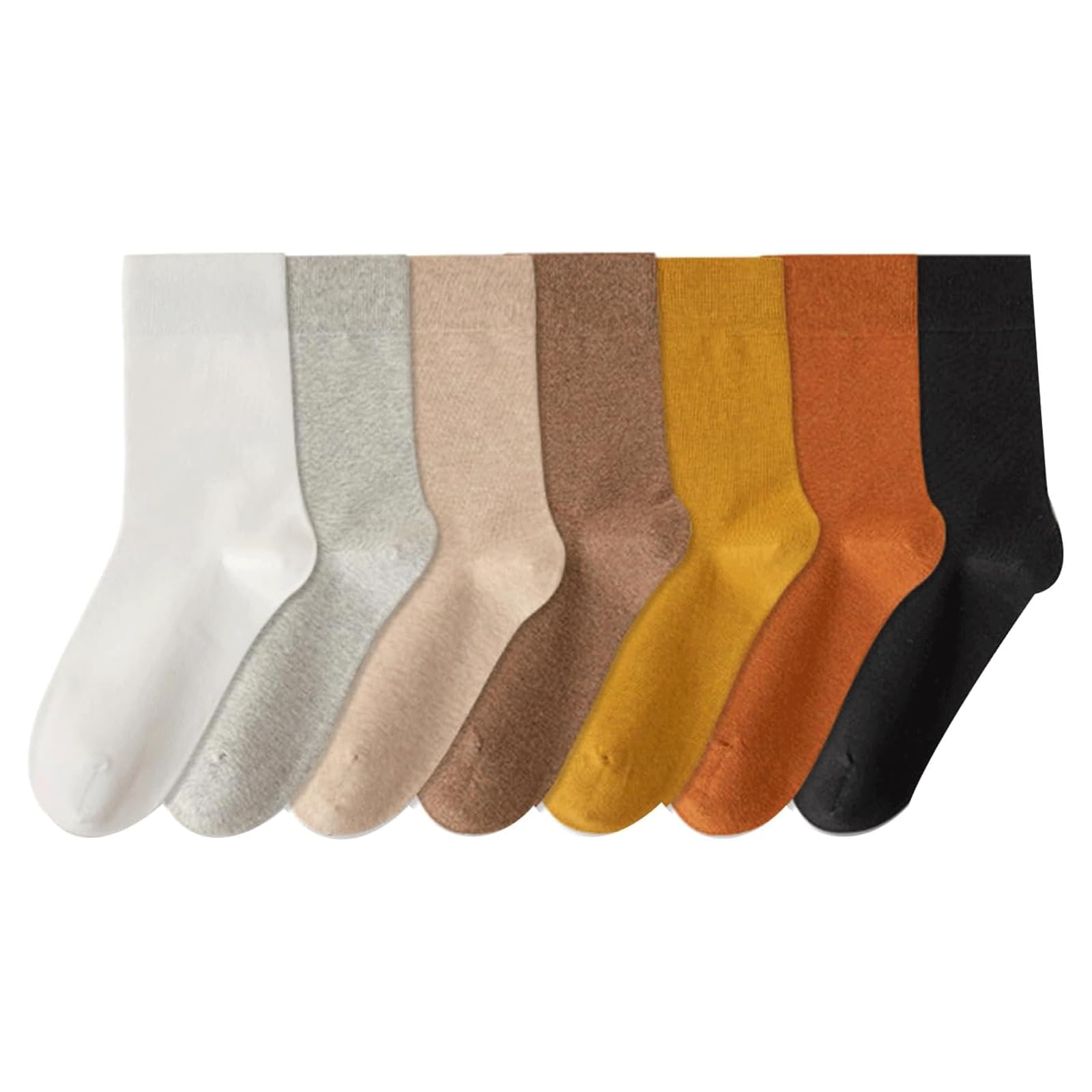skarpetka Katoenen halfhoge sokken Unisex sokken 7 paar ademende lange sokken Casual mode effen kleur sokken Sport halfhoge sokken Wygodne dopasowanie