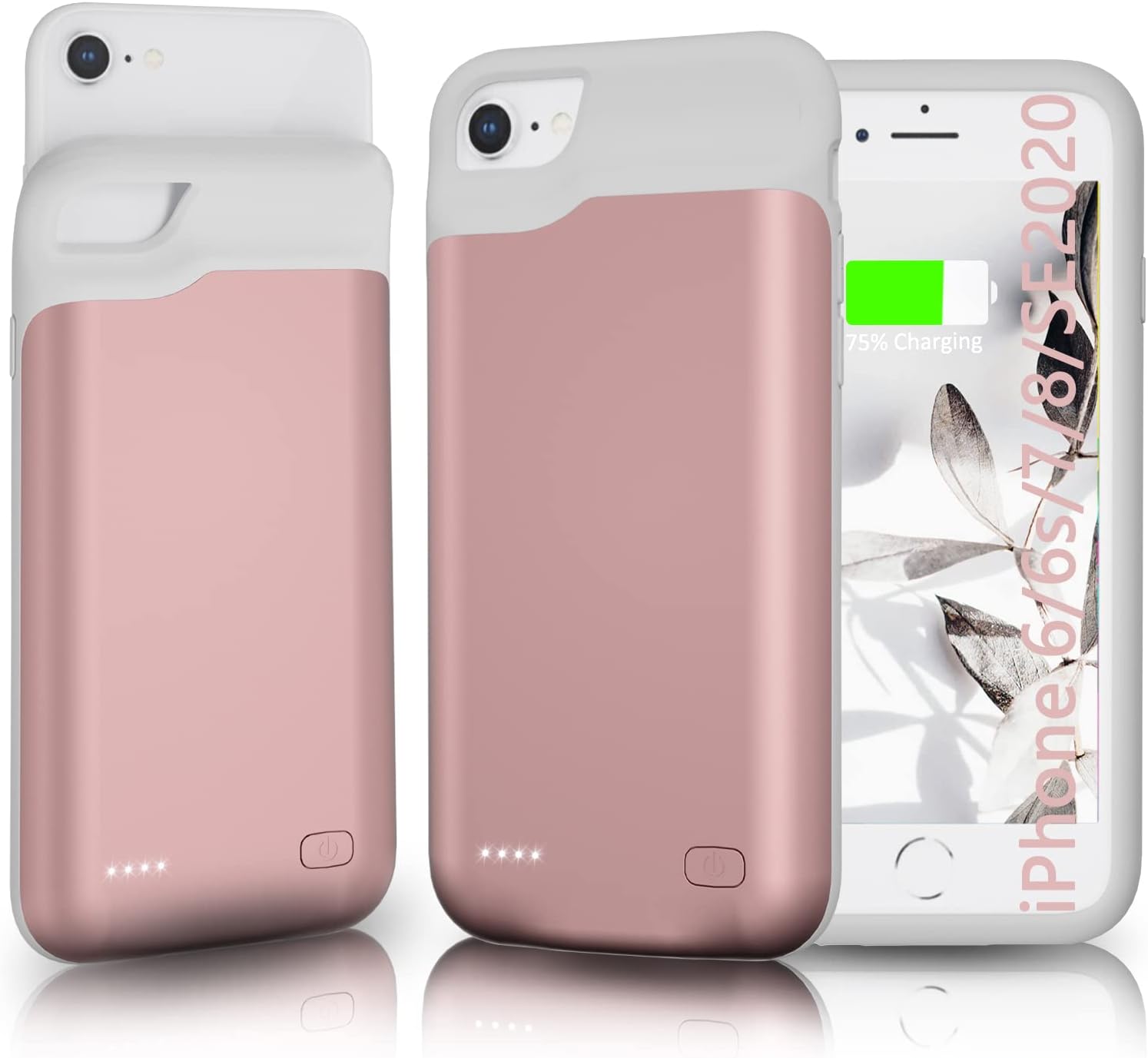 Amazon Gladgogo iPhone 6/6s/7/8/SE2020対応バッテリーケース【6000mah大容量】iphone se