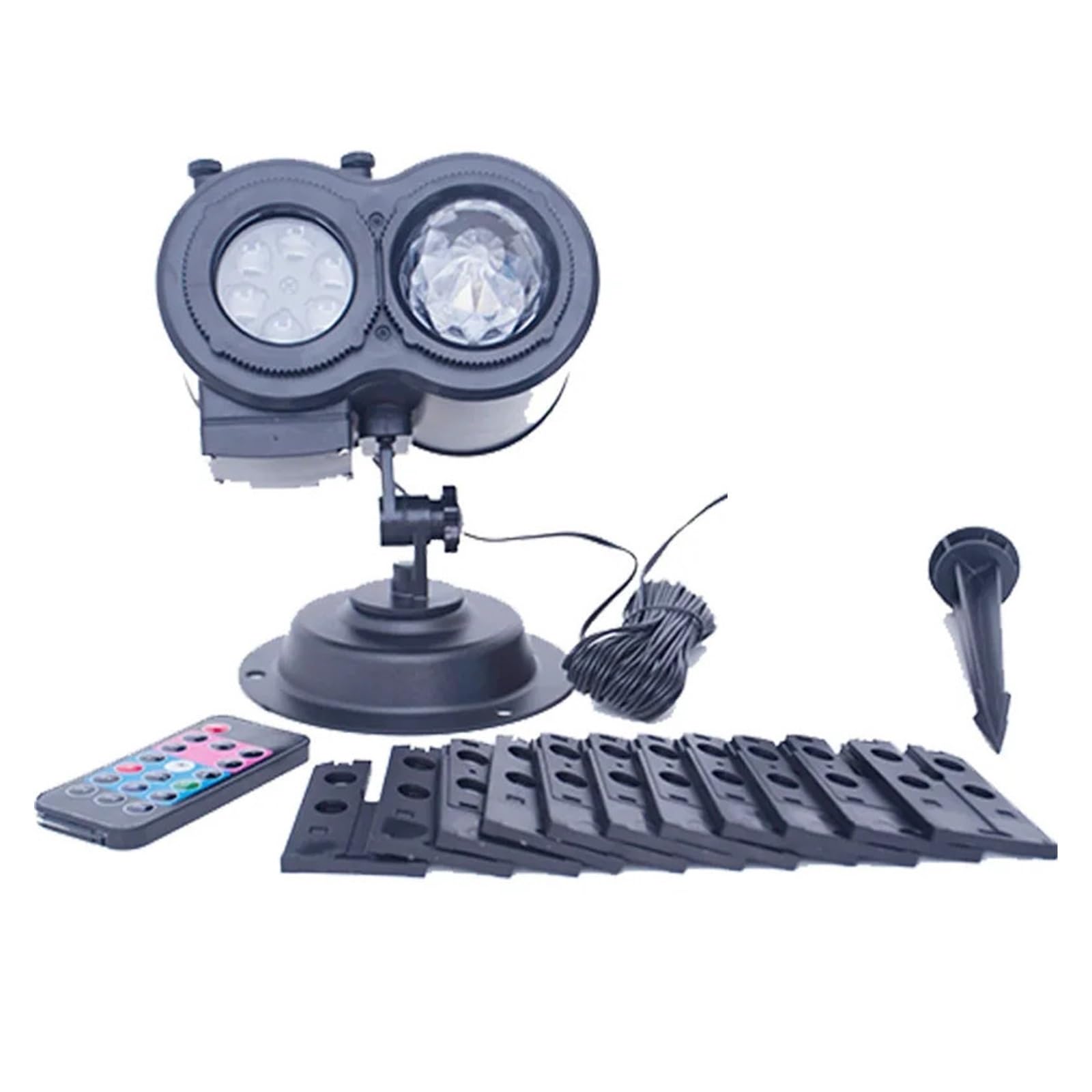 Lampe projecteur LED à Double cylindre avec motif d'eau, 16 motifs, décoration de nouvel an et de noël, lumières de cartes lumineuses, Halloween et noël