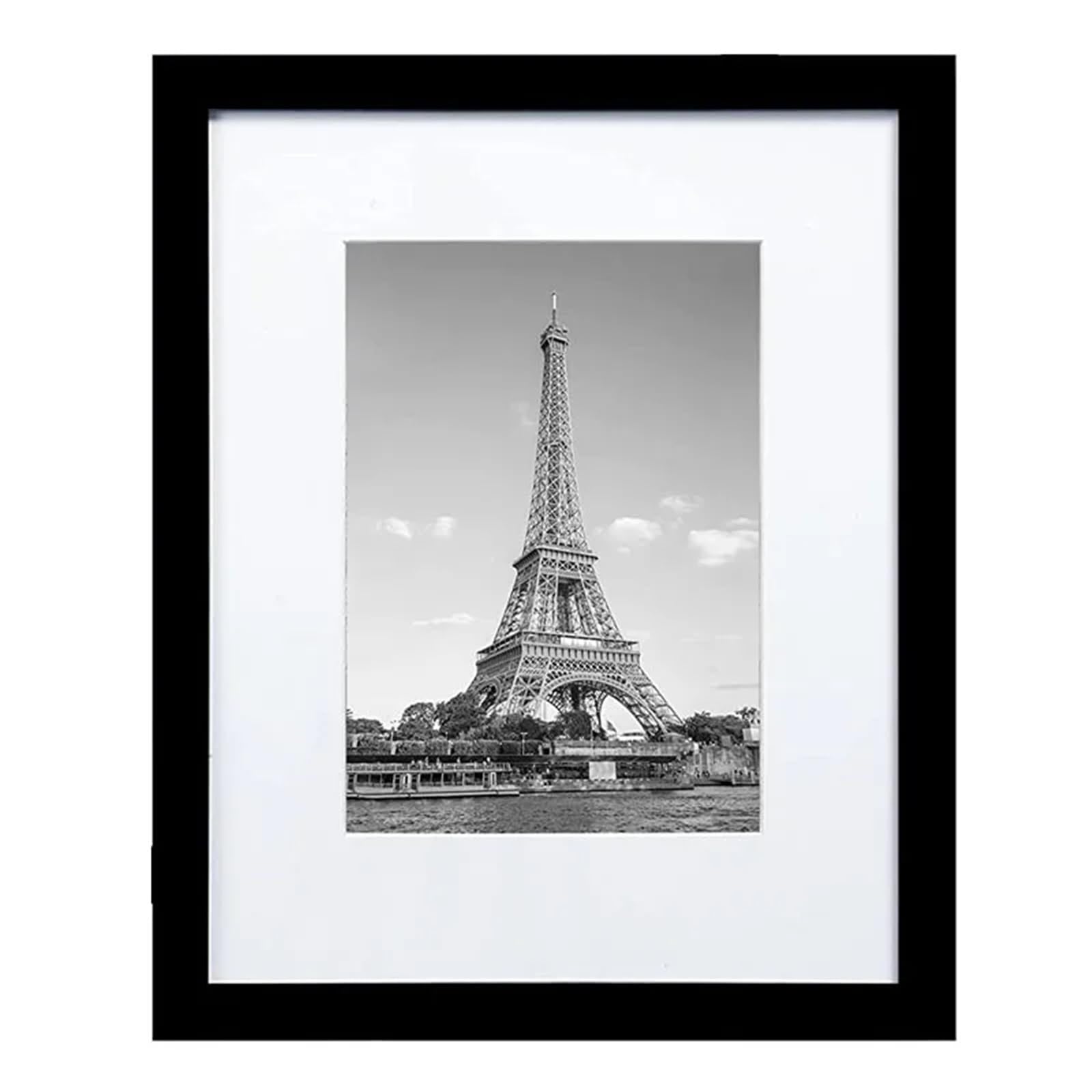 DAJGRHE Photo Frame 5x7/8x10/11x14 Picture Frame Display Pictures Multi Photo Frames Collage(Black With Mat,8X10 1 pcs)