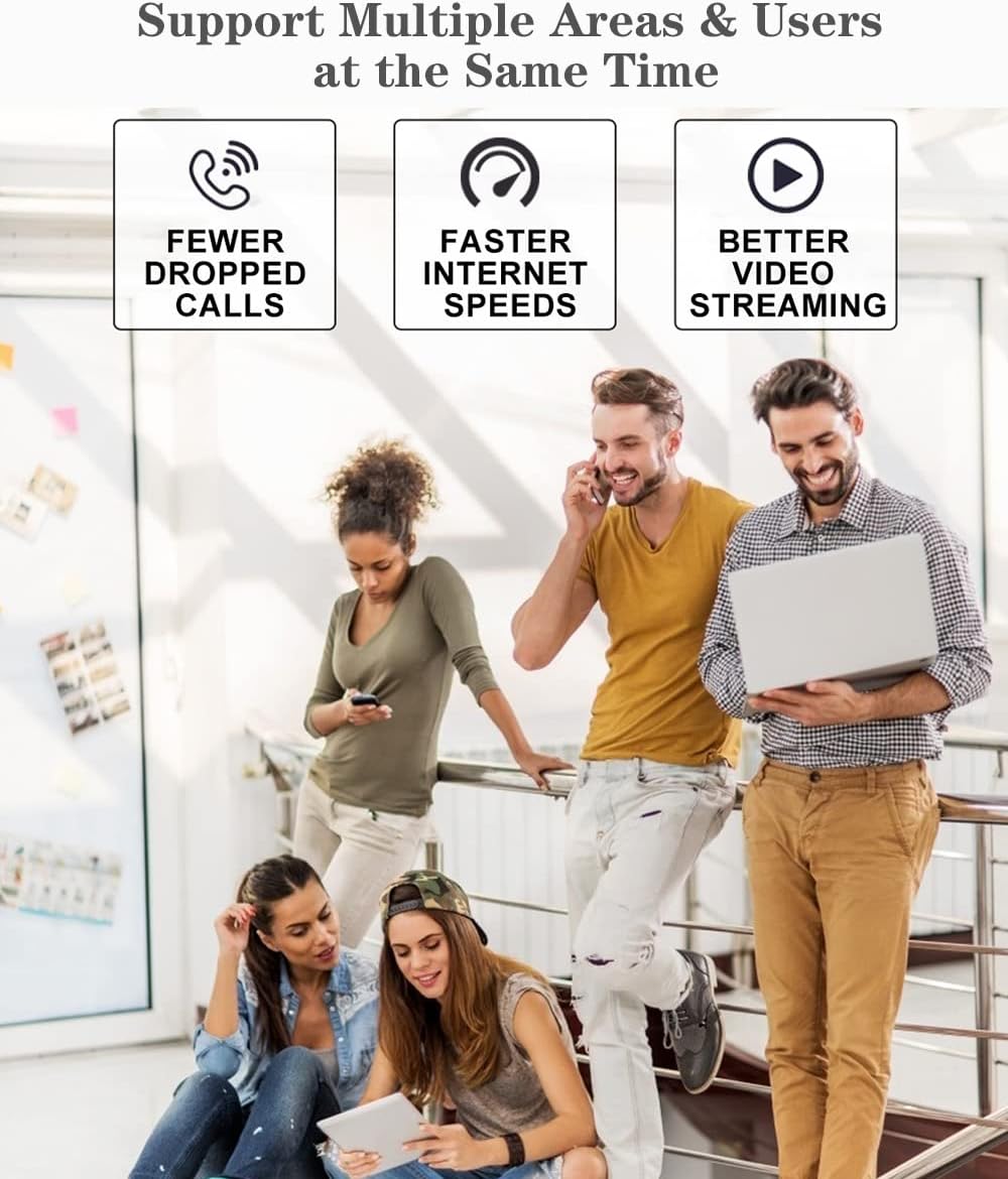 Exclusive Amazboost Cell Phone Booster for Home - up to 2,500 sq ft, 5G 4G 3G 2G LTE Cell Booster, 5 Band Cell Phone Signal Booster for All U.S. Carriers - Verizon, AT&T, T-Mobile, Sprint & More- FCC Approved