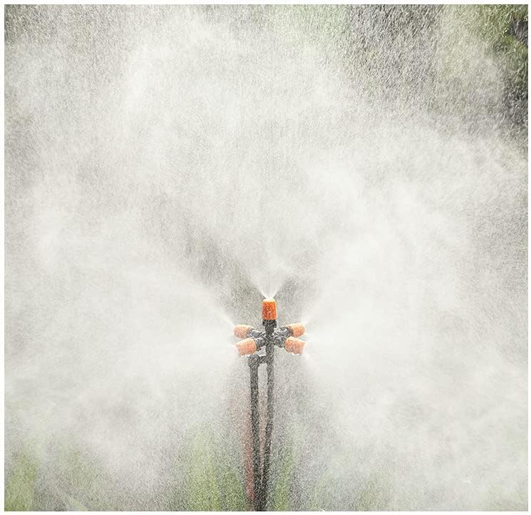 ガーデン灌漑スプリンクラーヘッド 10個パック 5ヘッドミストスプレーノズル 360&deg;マイクロ灌漑システム 1/2インチ ドリップ灌