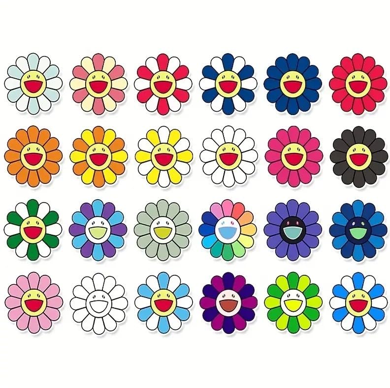 Amazon.co.jp: ステッカーカイカイキキ スマイルフラワー 50枚セット